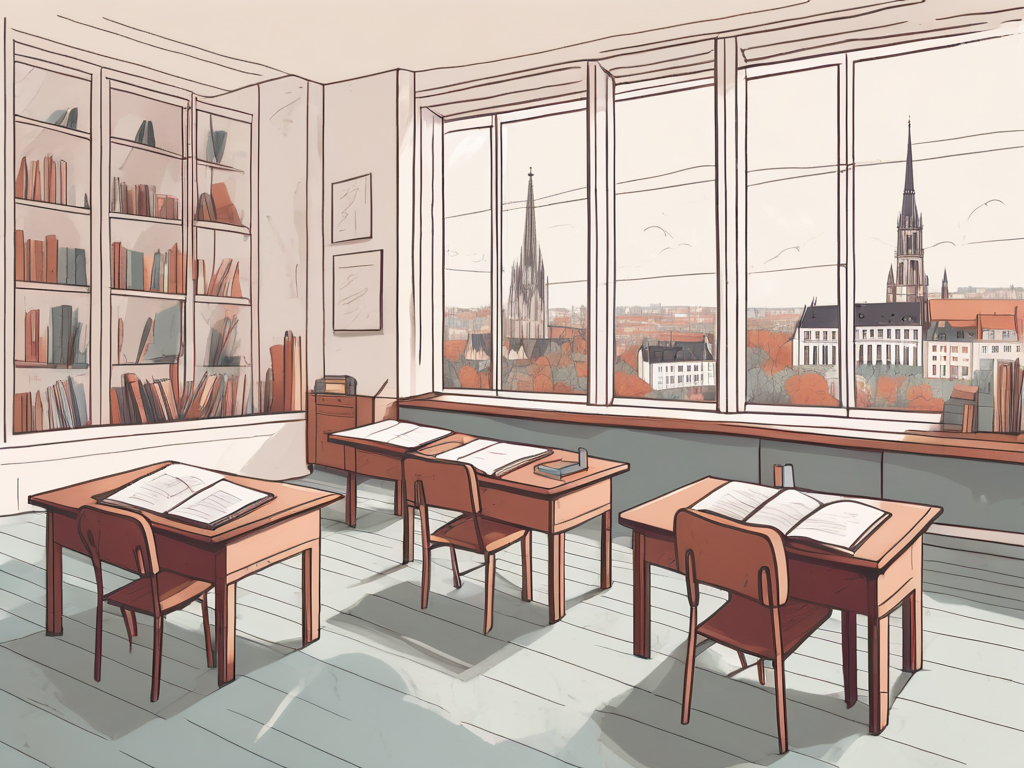 A quaint classroom setting filled with diverse educational materials
