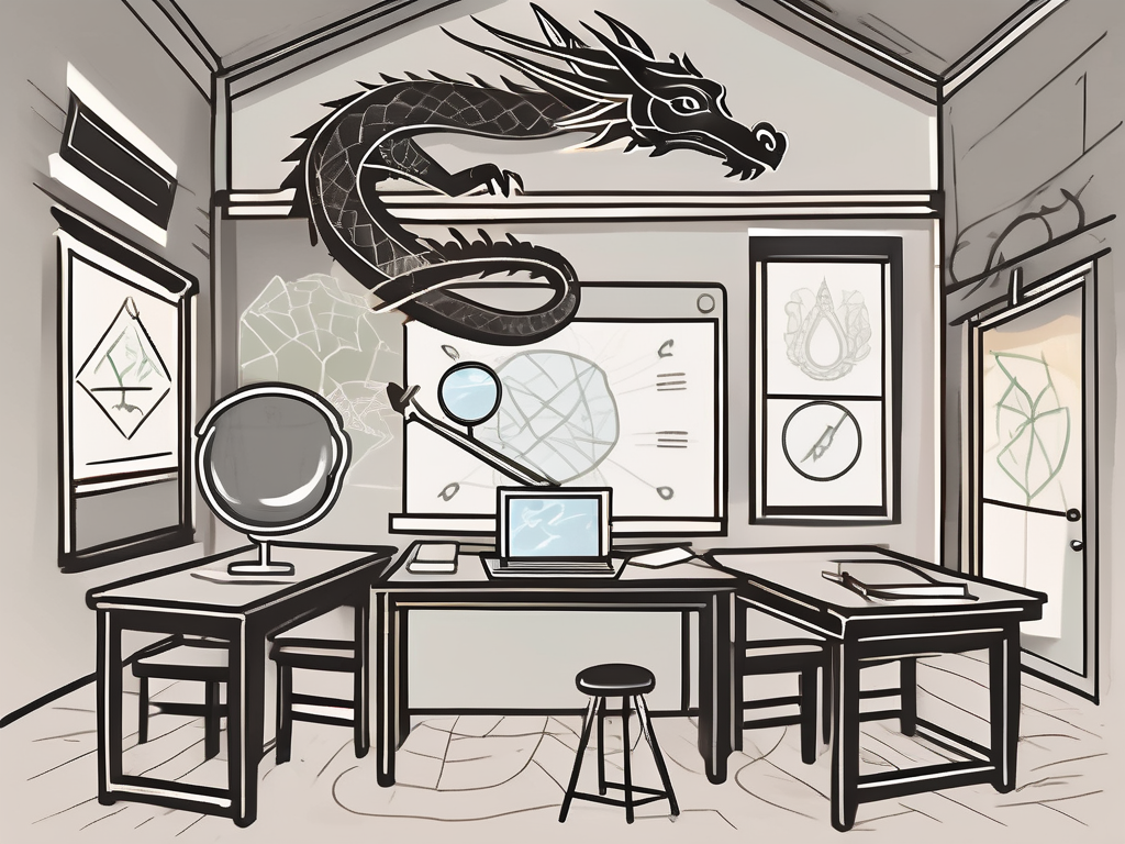 A traditional thai classroom setting with a chalkboard