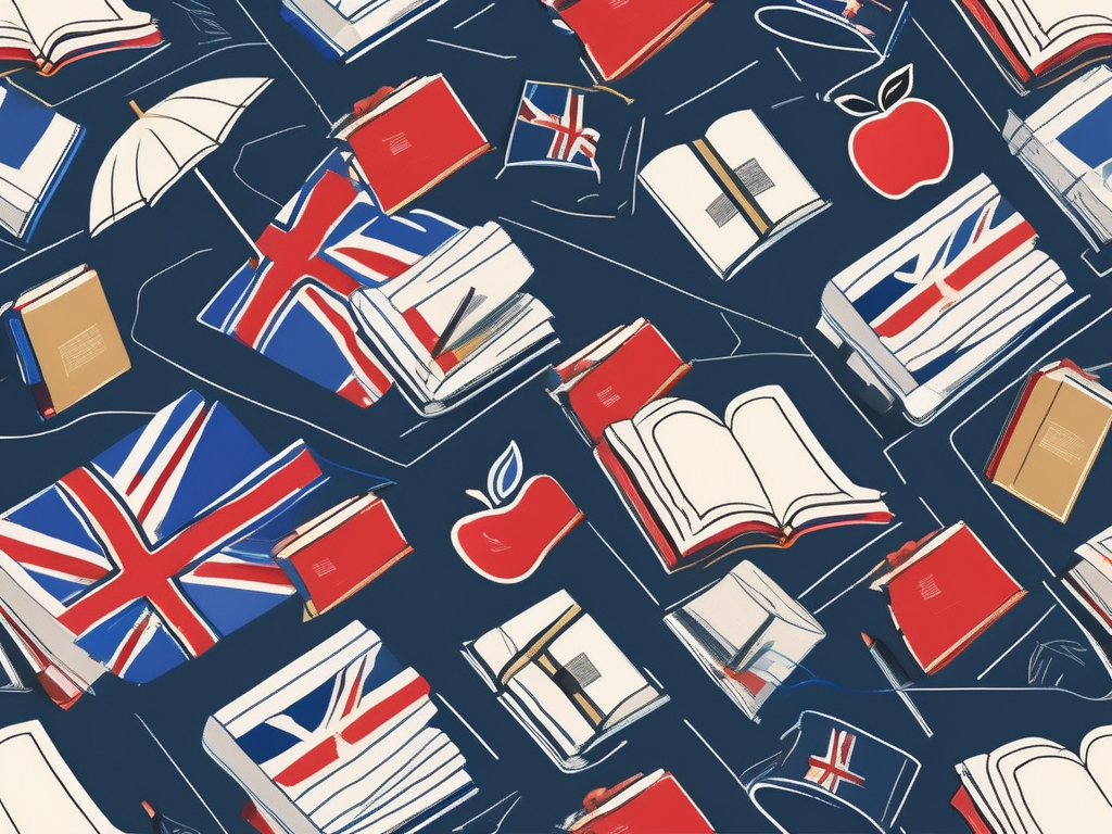 A pathway leading towards a stylized representation of the uk