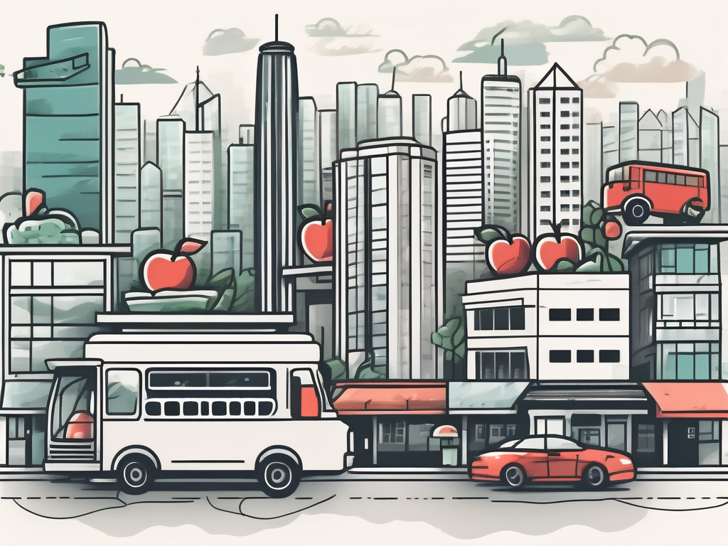 A typical hong kong cityscape with elements representing teaching